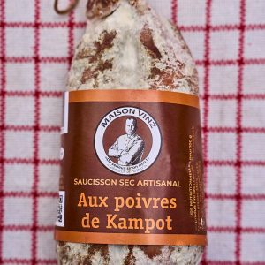 Saucisson artisanal aux 3 Poivres de Kampot IGP
