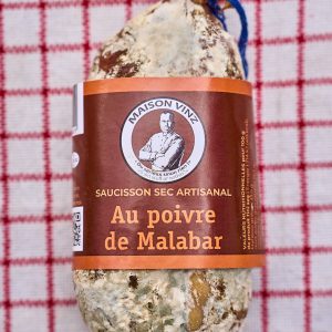Saucisson artisanal au Poivre Noir de Malabar MG1