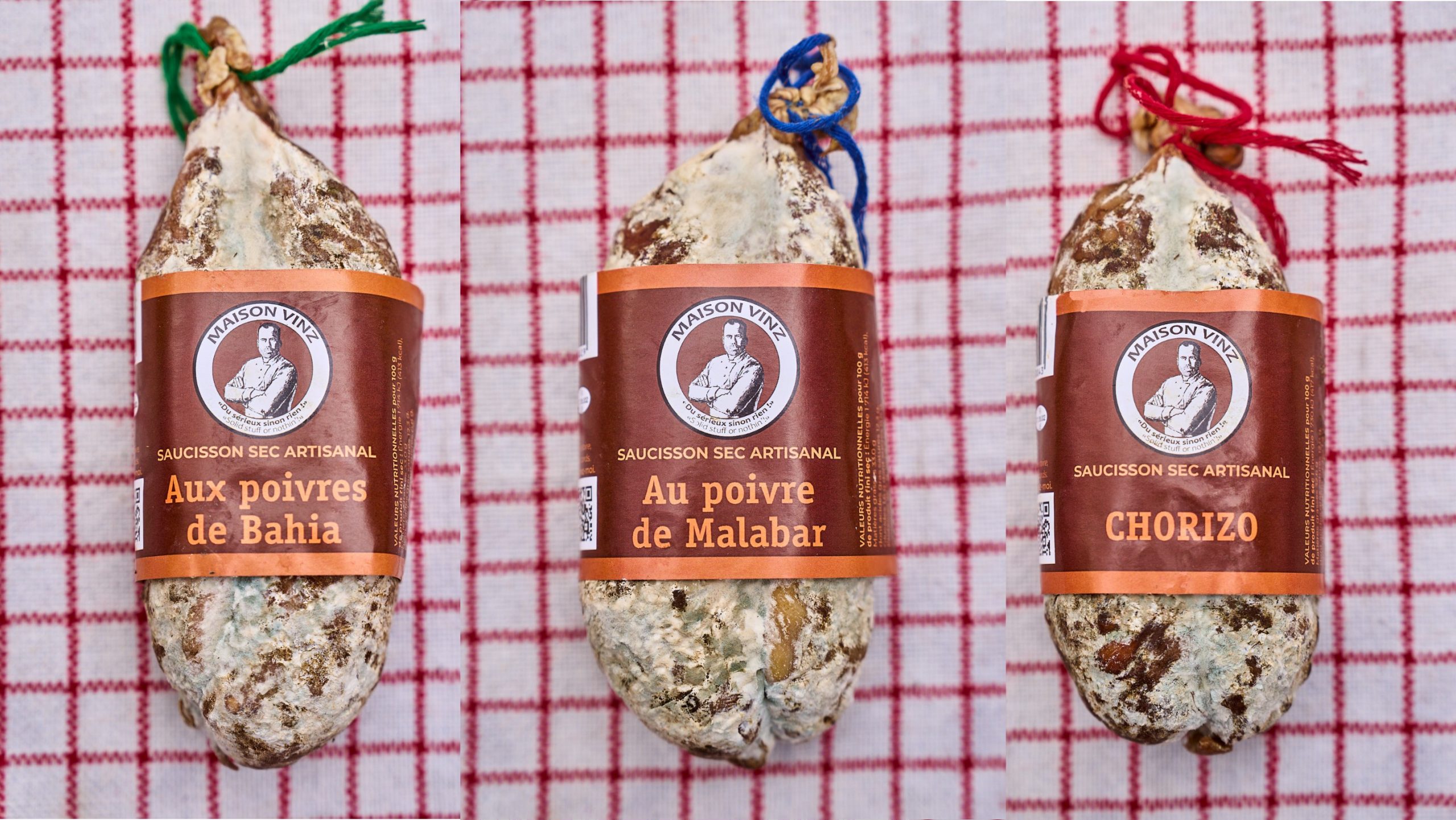 Le Trio - Coffret saucisson artisanal — Brésil, Inde et Espagne | Maison Vinz (Port inclus !)